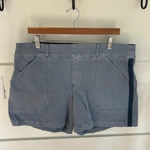 Spanx Stretch Twill Shorts, 6", pull-on size 2X, blue